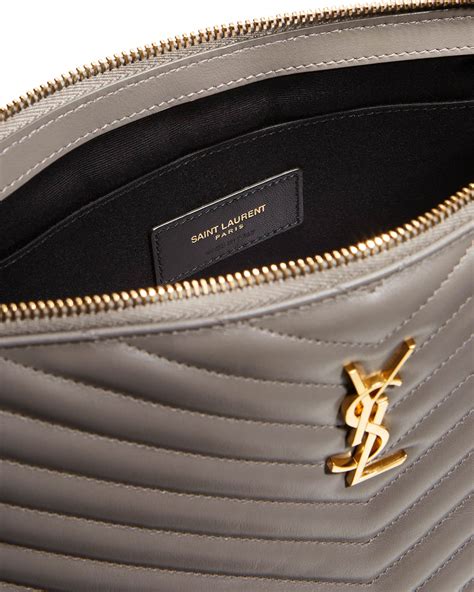 ysl quilted monogram pouch|saint laurent pouches for women.